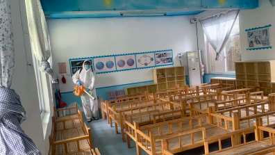 榆林中蓝瑞兴环保科技有限公司幼儿园全面消杀进行中，为祖国花朵保驾护航？